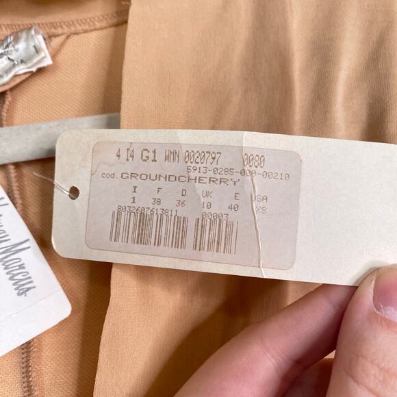 Vintage LA PERLA Peach Apricot Robe Wrap Top $344 Sleep Lingerie NWT - Picture 7 of 10